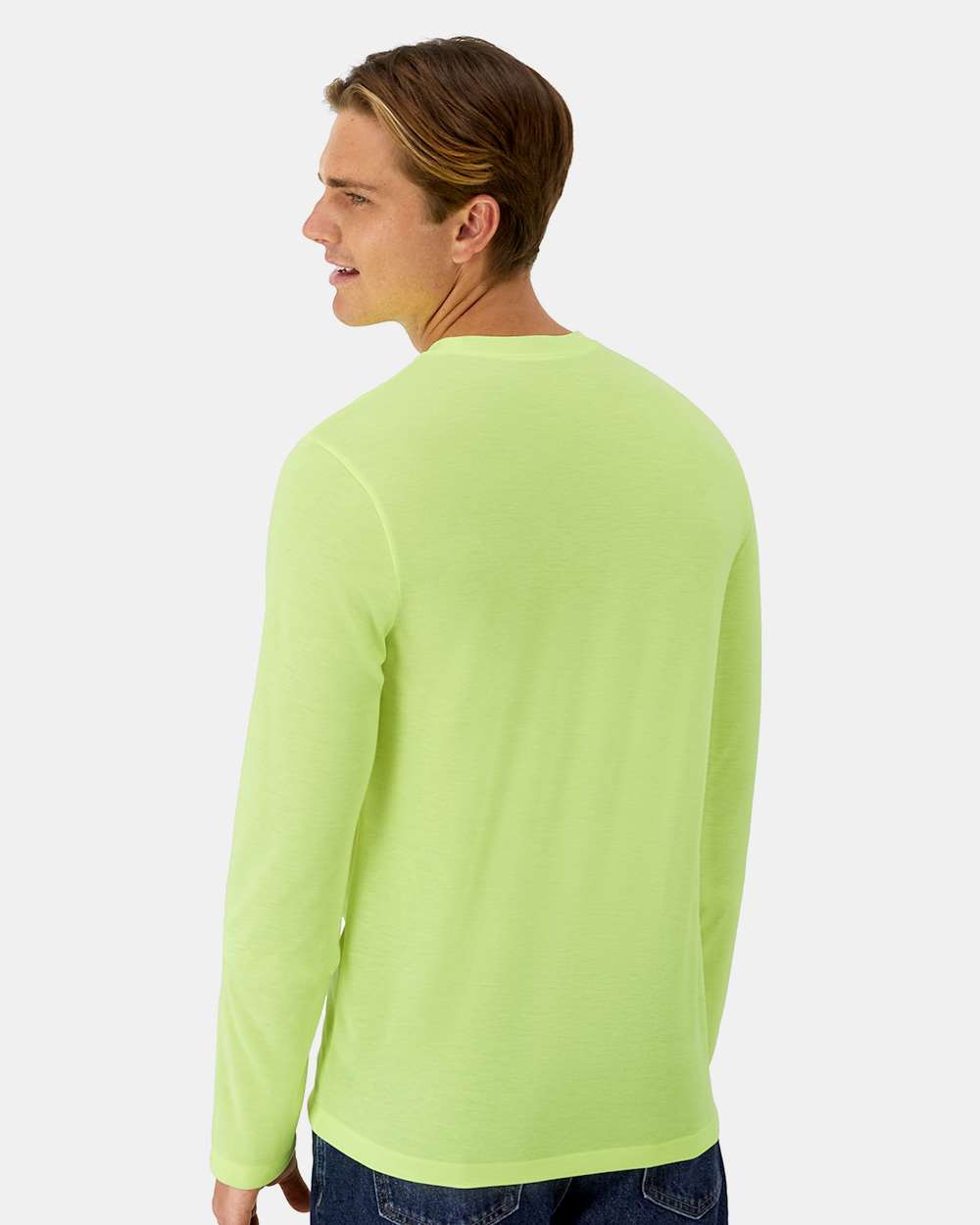 Hanes-484L-Cool DRI® Cotton Touch Long Sleeve T-Shirt - Image 13