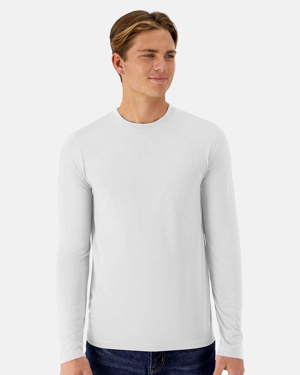 Hanes-484L-Cool DRI® Cotton Touch Long Sleeve T-Shirt - Image 14
