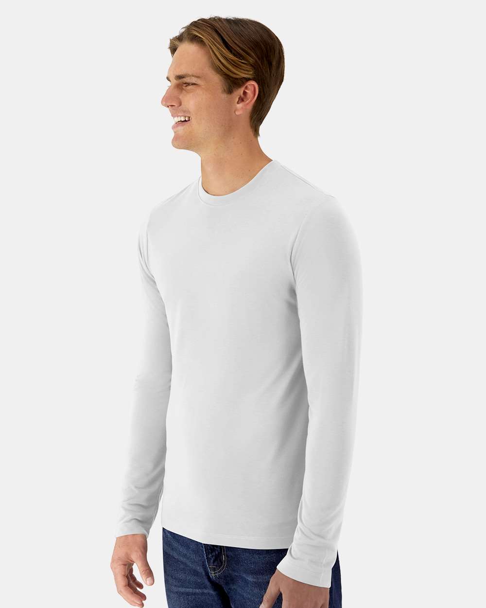 Hanes-484L-Cool DRI® Cotton Touch Long Sleeve T-Shirt - Image 15