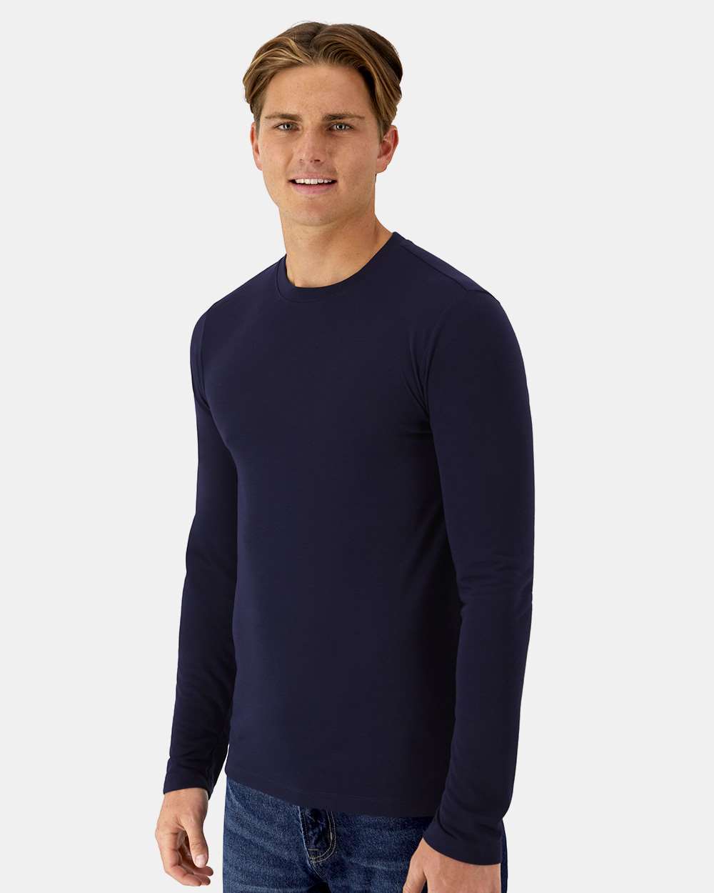 Hanes-484L-Cool DRI® Cotton Touch Long Sleeve T-Shirt - Image 2