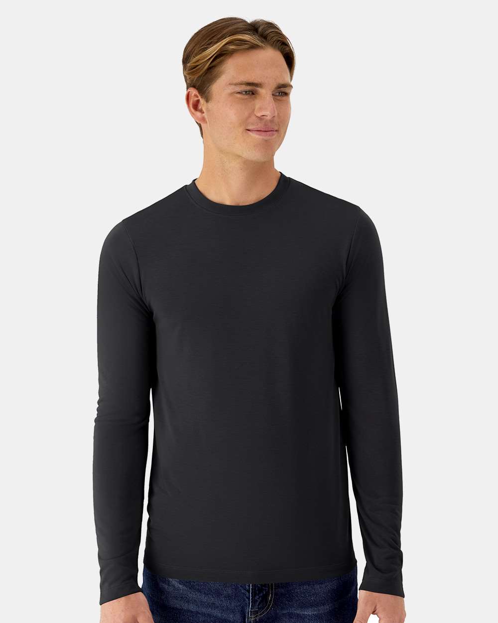 Hanes-484L-Cool DRI® Cotton Touch Long Sleeve T-Shirt - Image 5