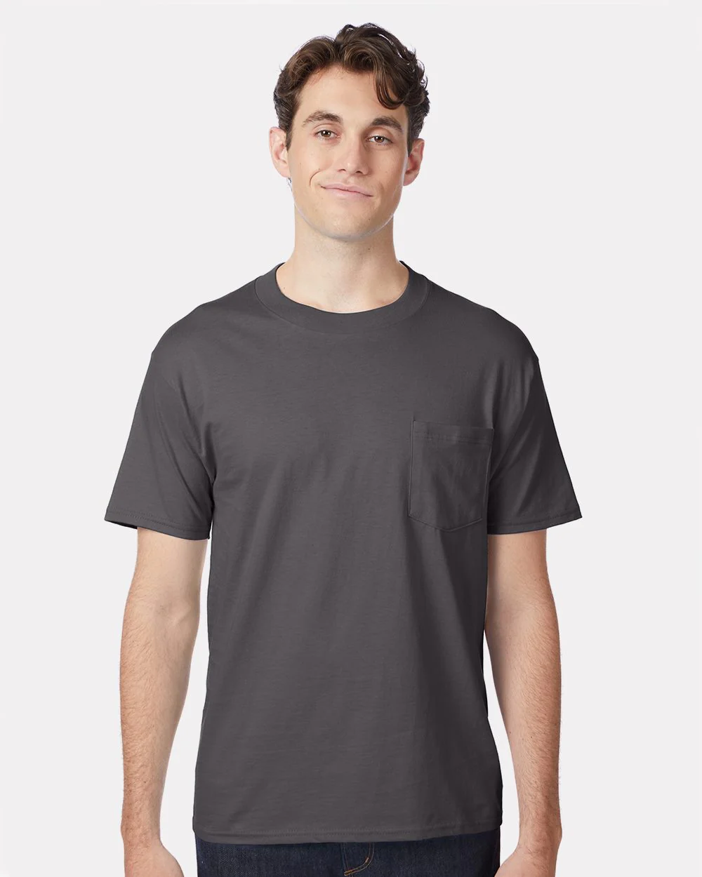 Hanes-5190-Beefy-T® Pocket T-Shirt - Image 4