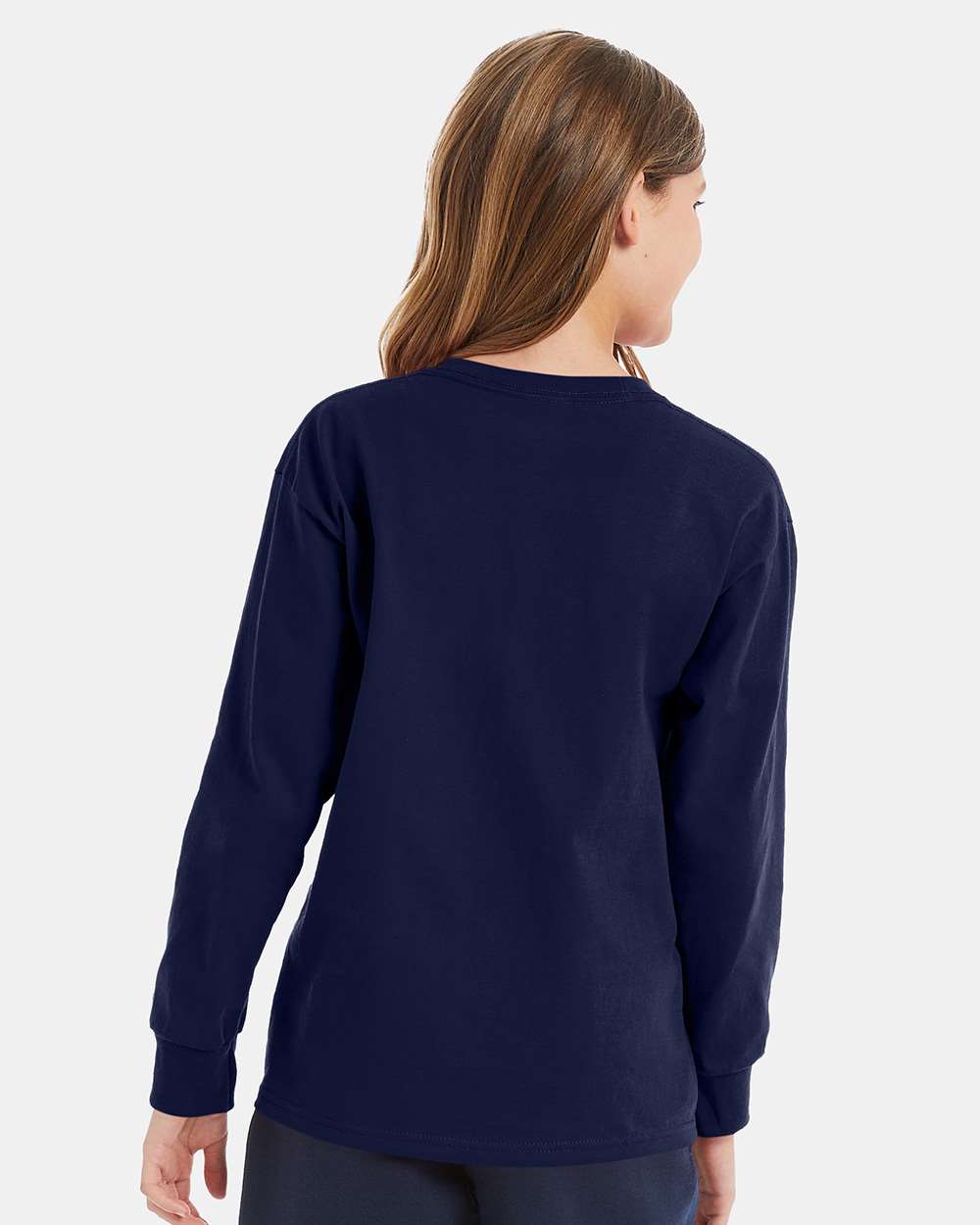 Hanes-5546-Authentic Youth Long Sleeve T-Shirt - Image 13