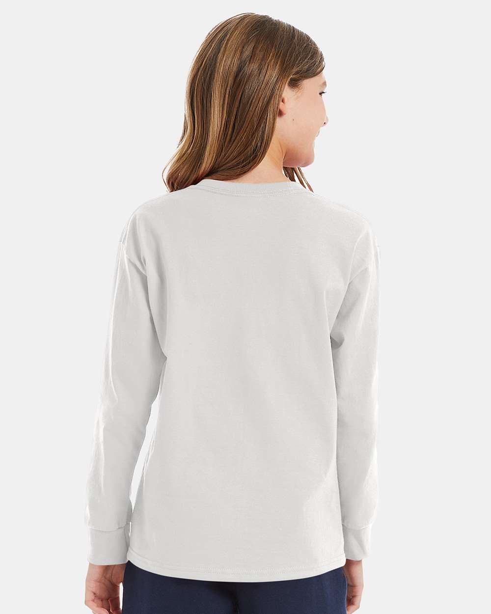 Hanes-5546-Authentic Youth Long Sleeve T-Shirt - Image 19