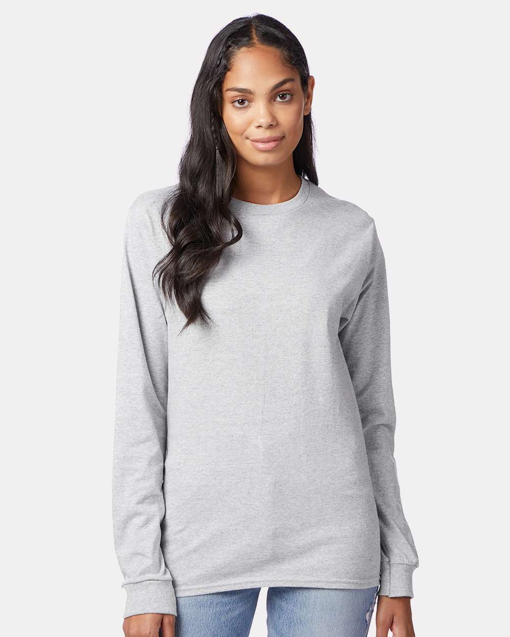 Hanes-5586-Authentic Long Sleeve T-Shirt - Image 4