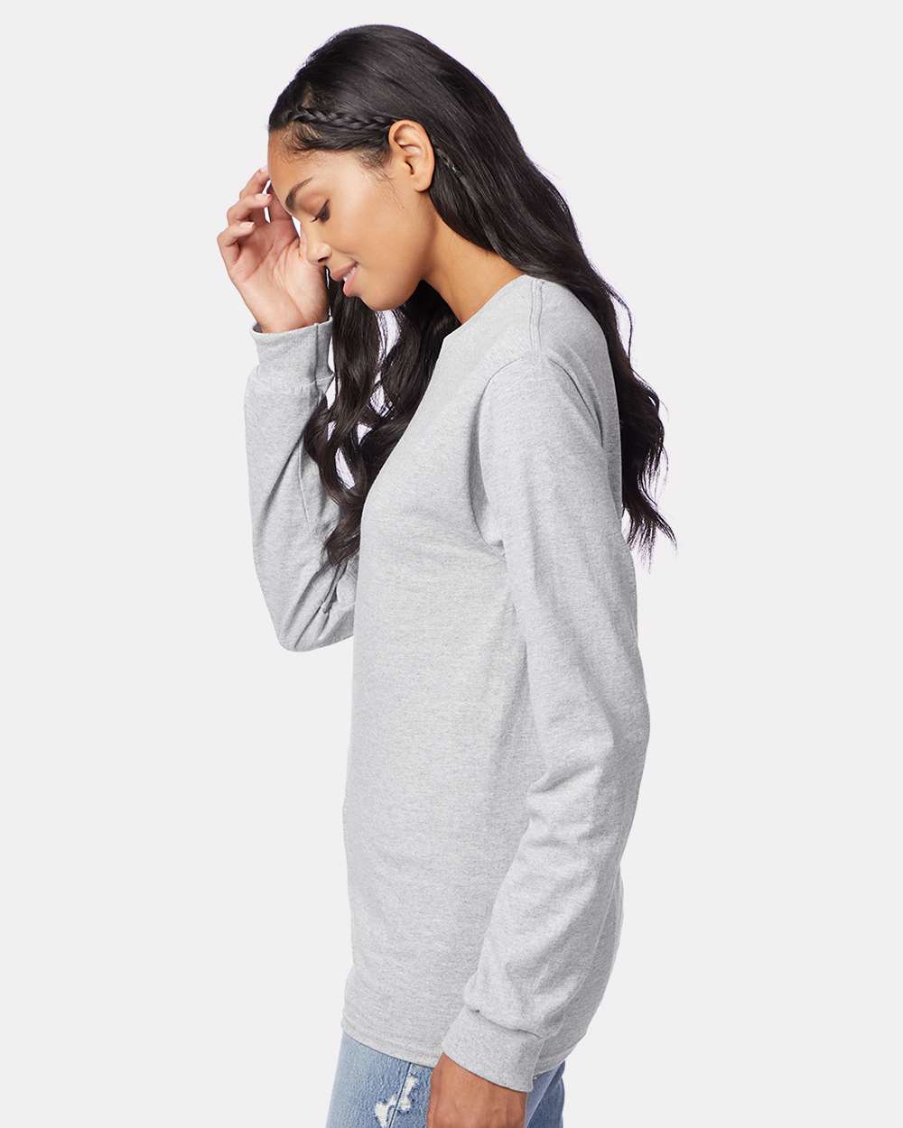 Hanes-5586-Authentic Long Sleeve T-Shirt - Image 5