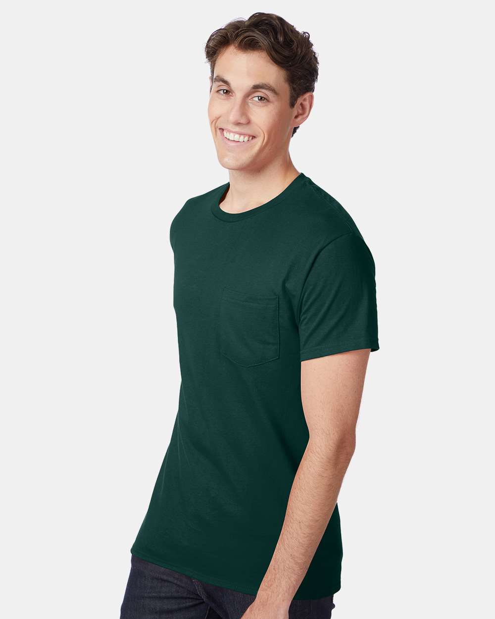 Hanes-5590-Authentic Pocket T-Shirt - Image 18