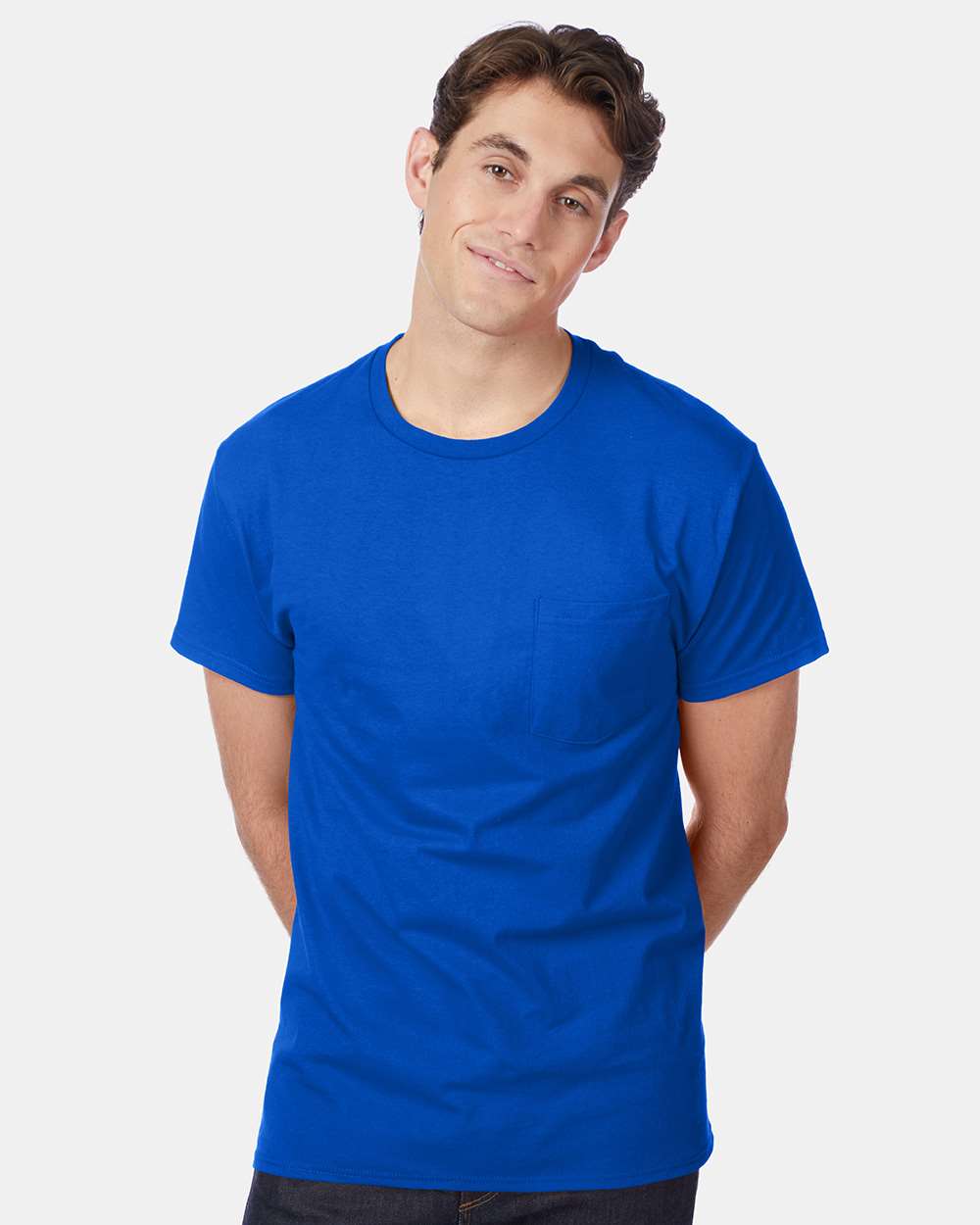 Hanes-5590-Authentic Pocket T-Shirt - Image 29