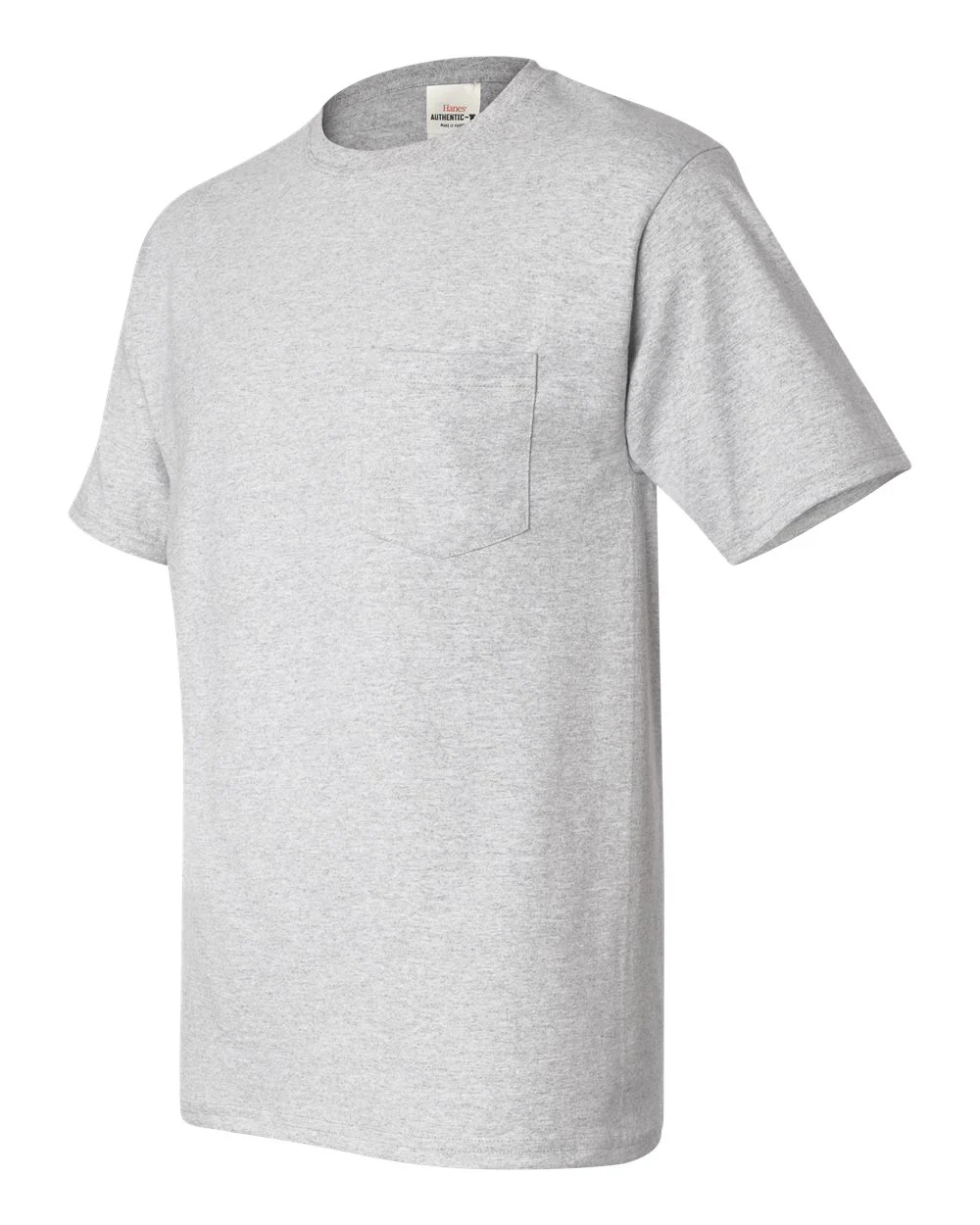 Hanes-5590-Authentic Pocket T-Shirt - Image 3
