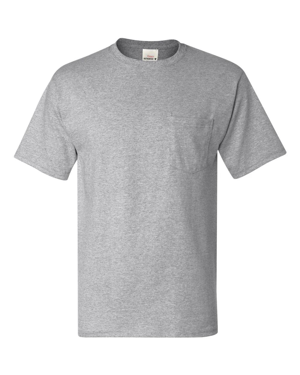 Hanes-5590-Authentic Pocket T-Shirt - Image 35