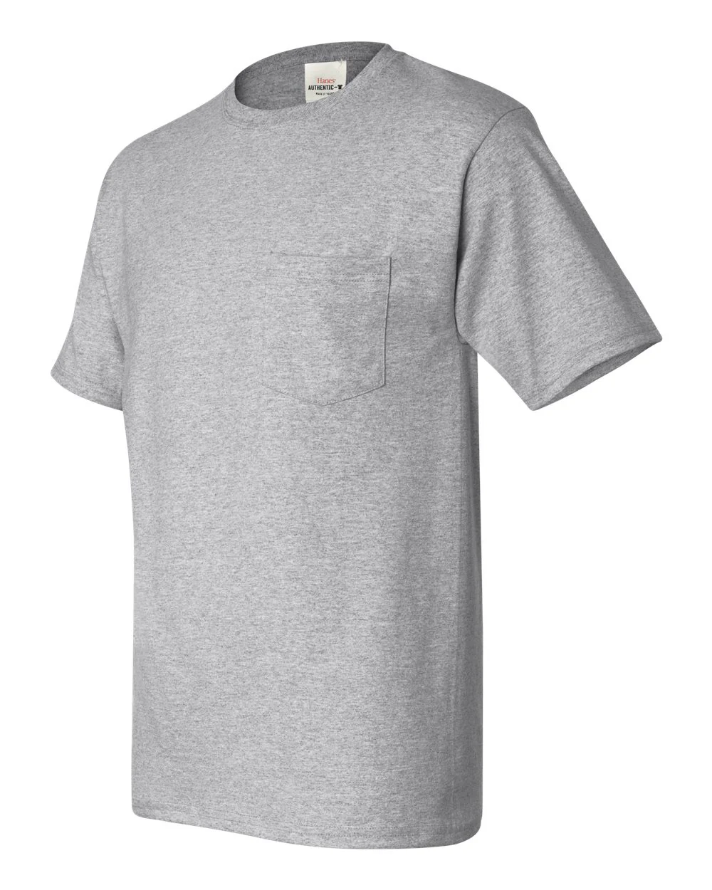 Hanes-5590-Authentic Pocket T-Shirt - Image 37