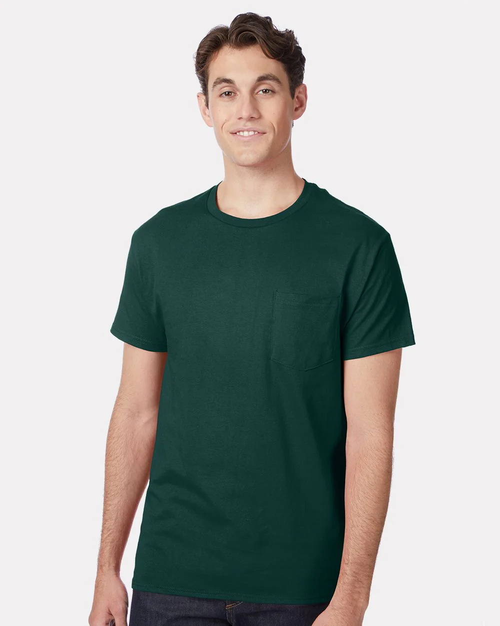 Hanes-5590-Authentic Pocket T-Shirt - Image 4