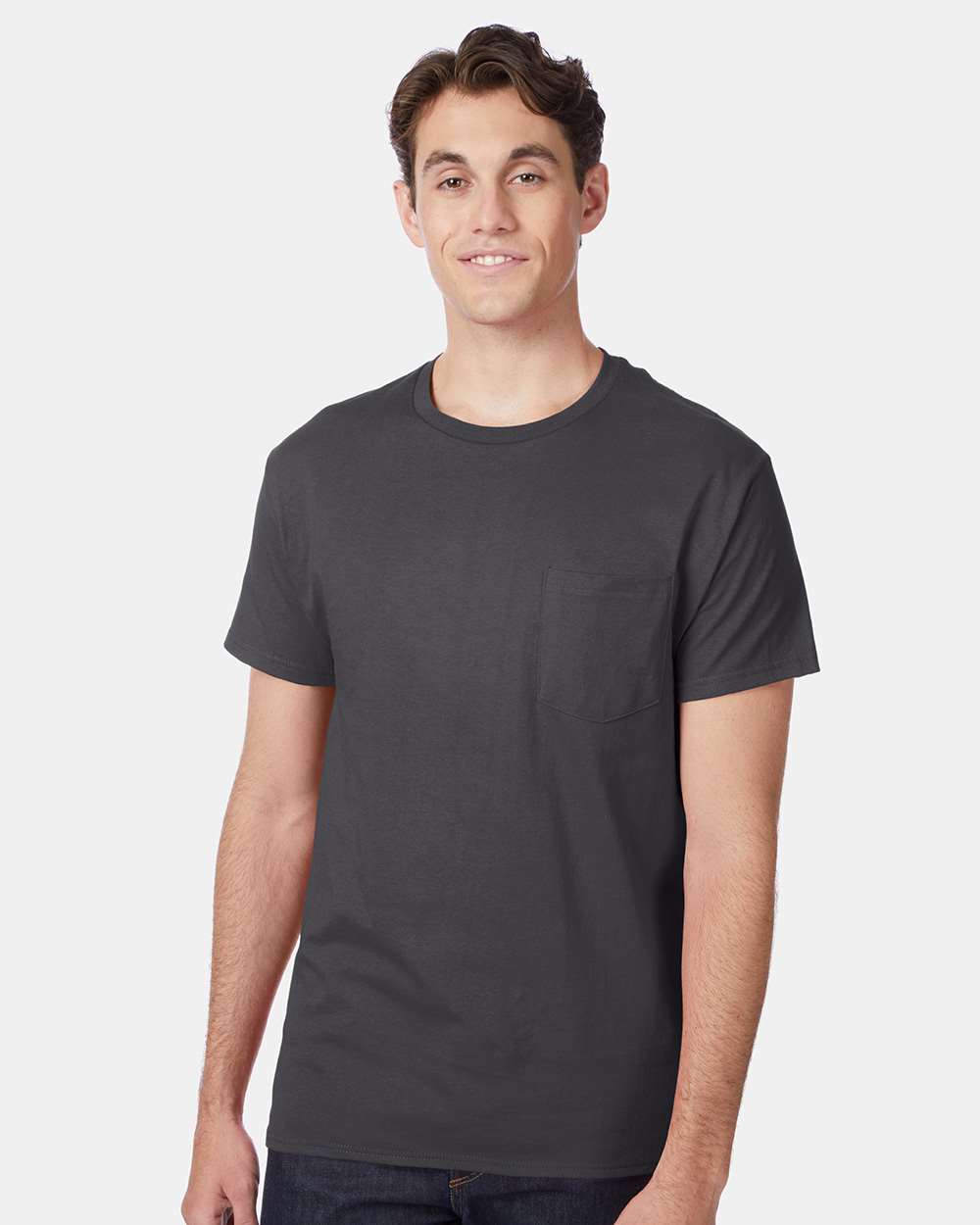 Hanes-5590-Authentic Pocket T-Shirt - Image 51