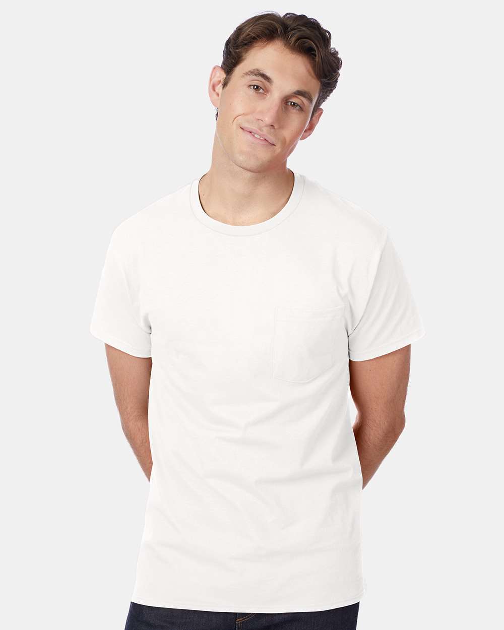Hanes-5590-Authentic Pocket T-Shirt - Image 57