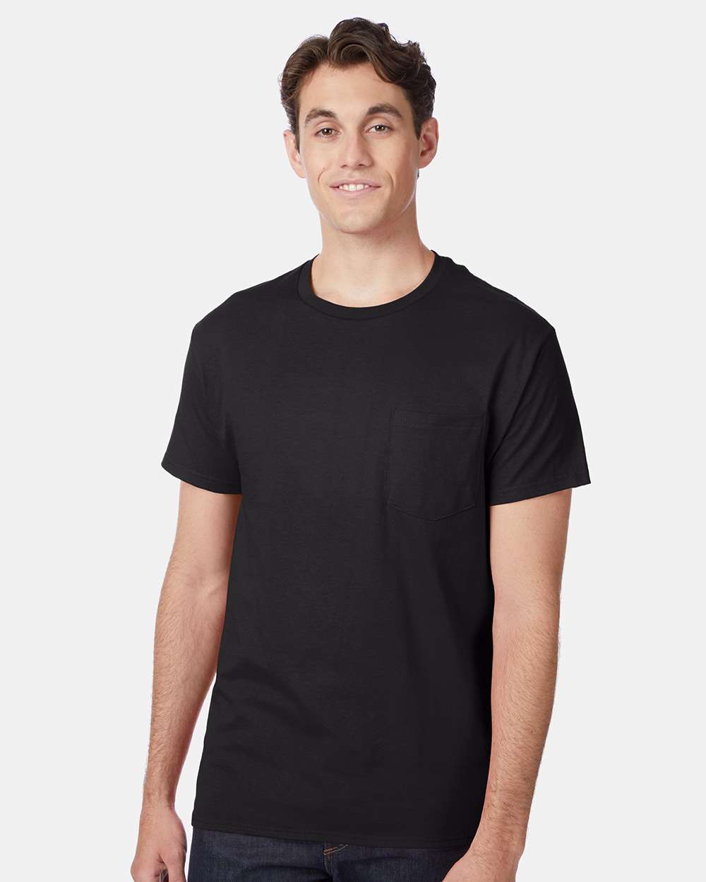 Hanes-5590-Authentic Pocket T-Shirt - Image 8