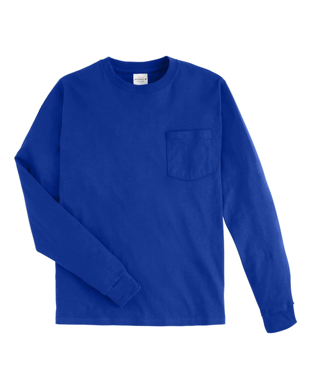 Hanes-5596-Authentic Long Sleeve Pocket T-Shirt - Image 14