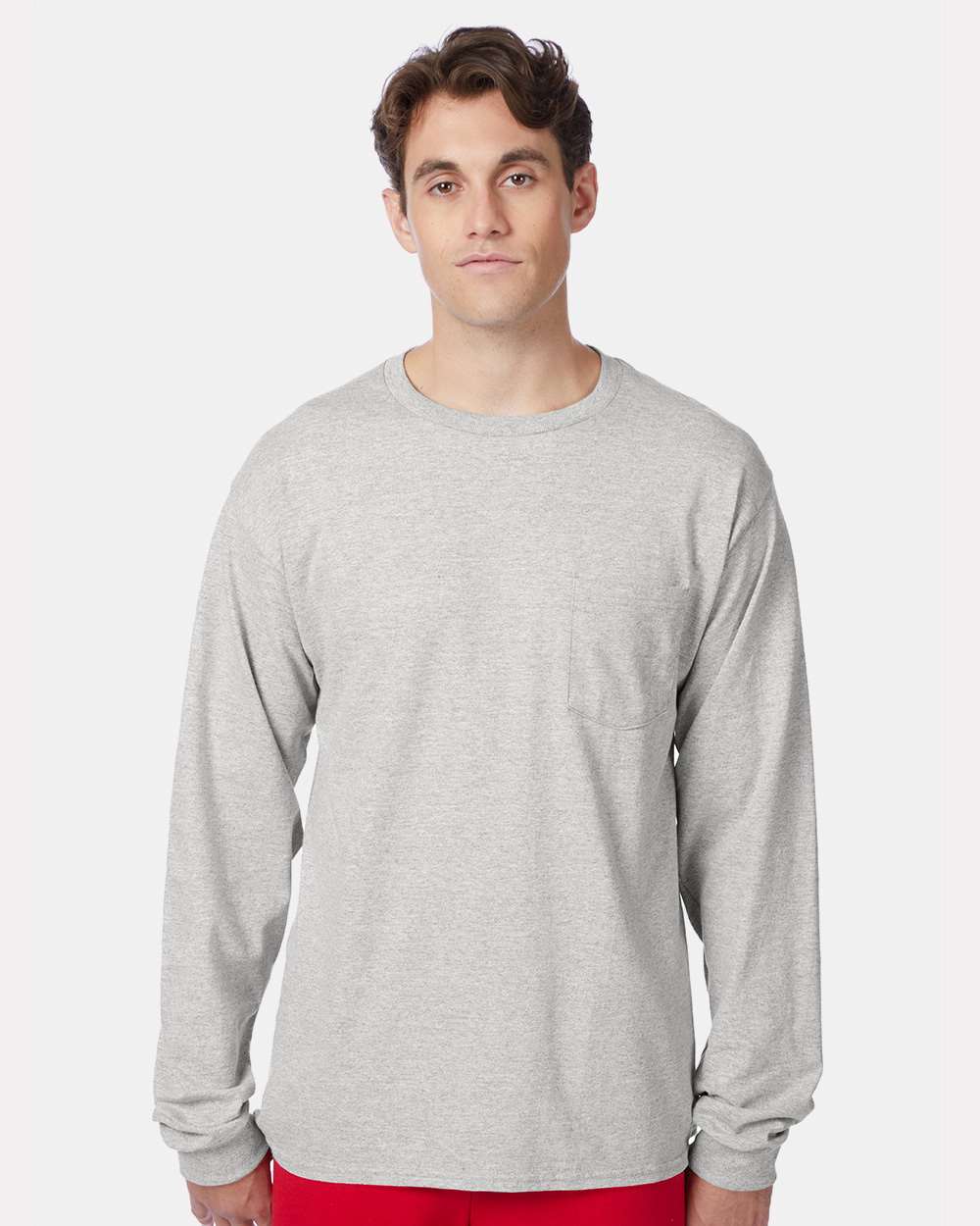 Hanes-5596-Authentic Long Sleeve Pocket T-Shirt - Image 21