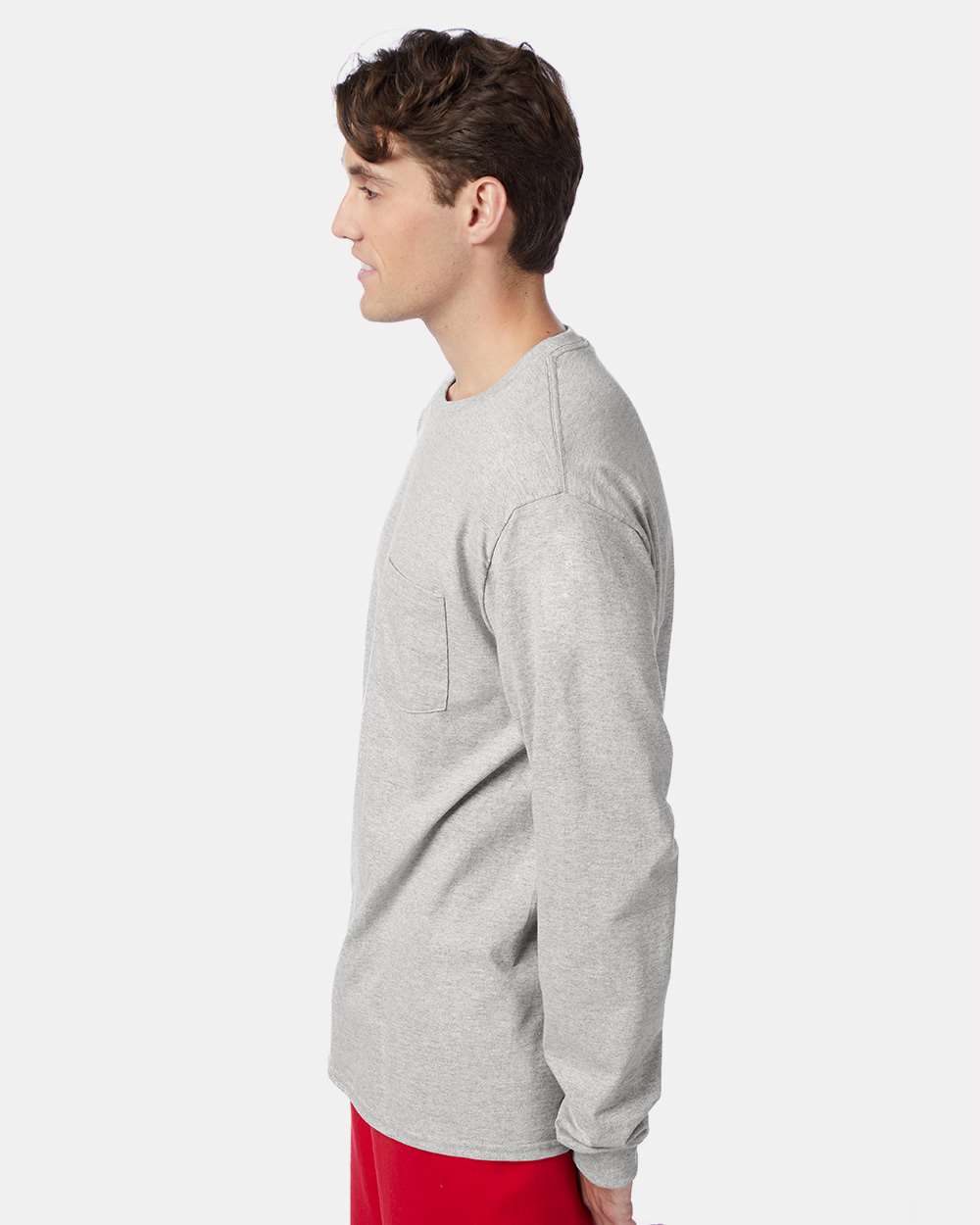 Hanes-5596-Authentic Long Sleeve Pocket T-Shirt - Image 22