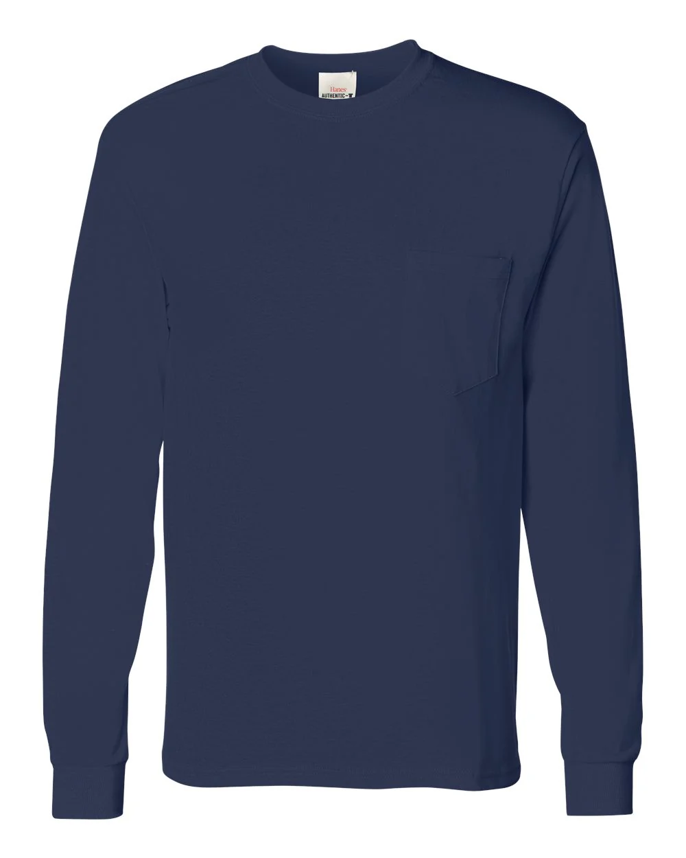Hanes-5596-Authentic Long Sleeve Pocket T-Shirt - Image 24