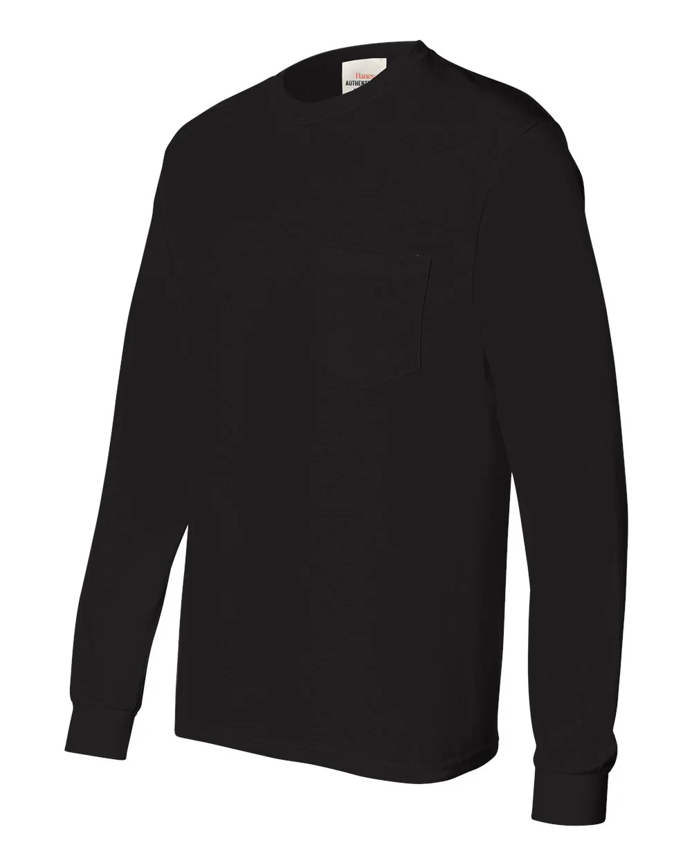 Hanes-5596-Authentic Long Sleeve Pocket T-Shirt - Image 3