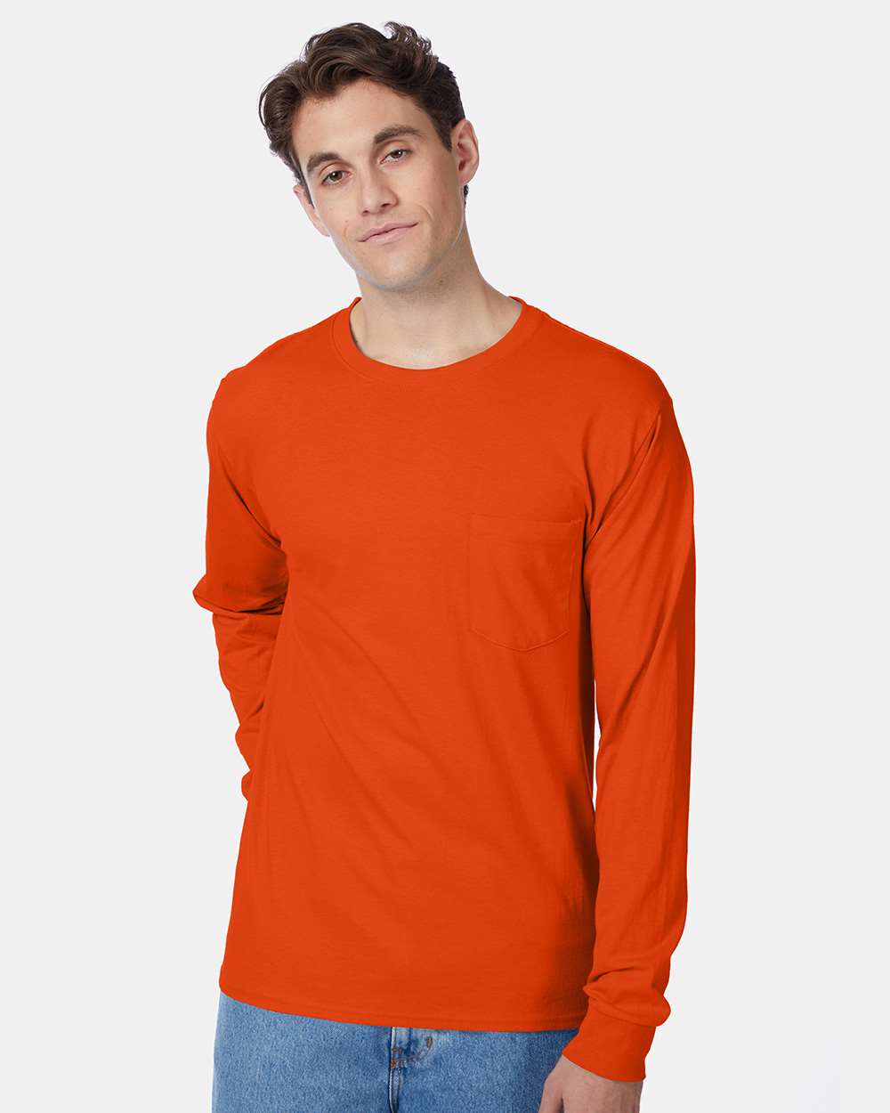 Hanes-5596-Authentic Long Sleeve Pocket T-Shirt - Image 33