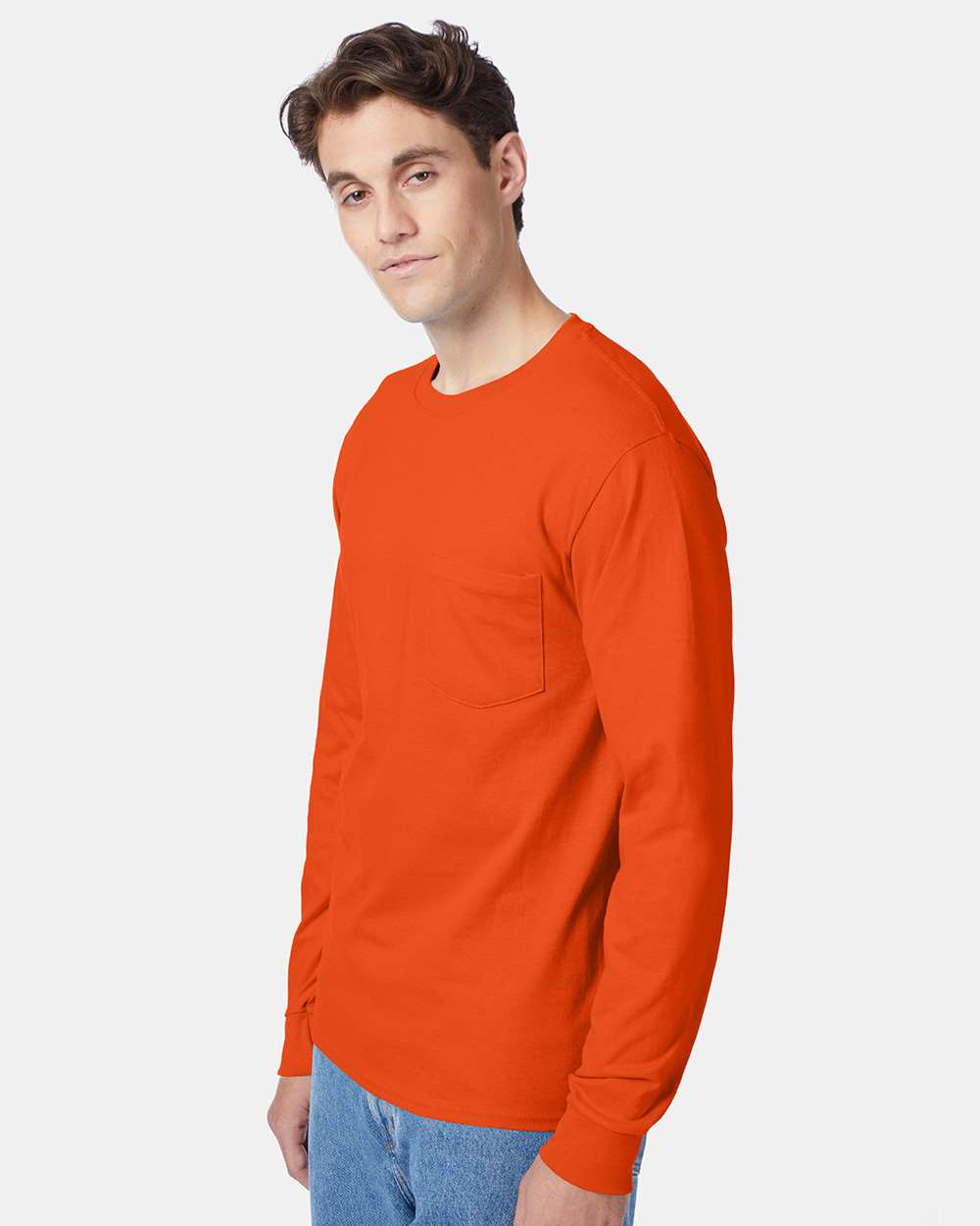 Hanes-5596-Authentic Long Sleeve Pocket T-Shirt - Image 34