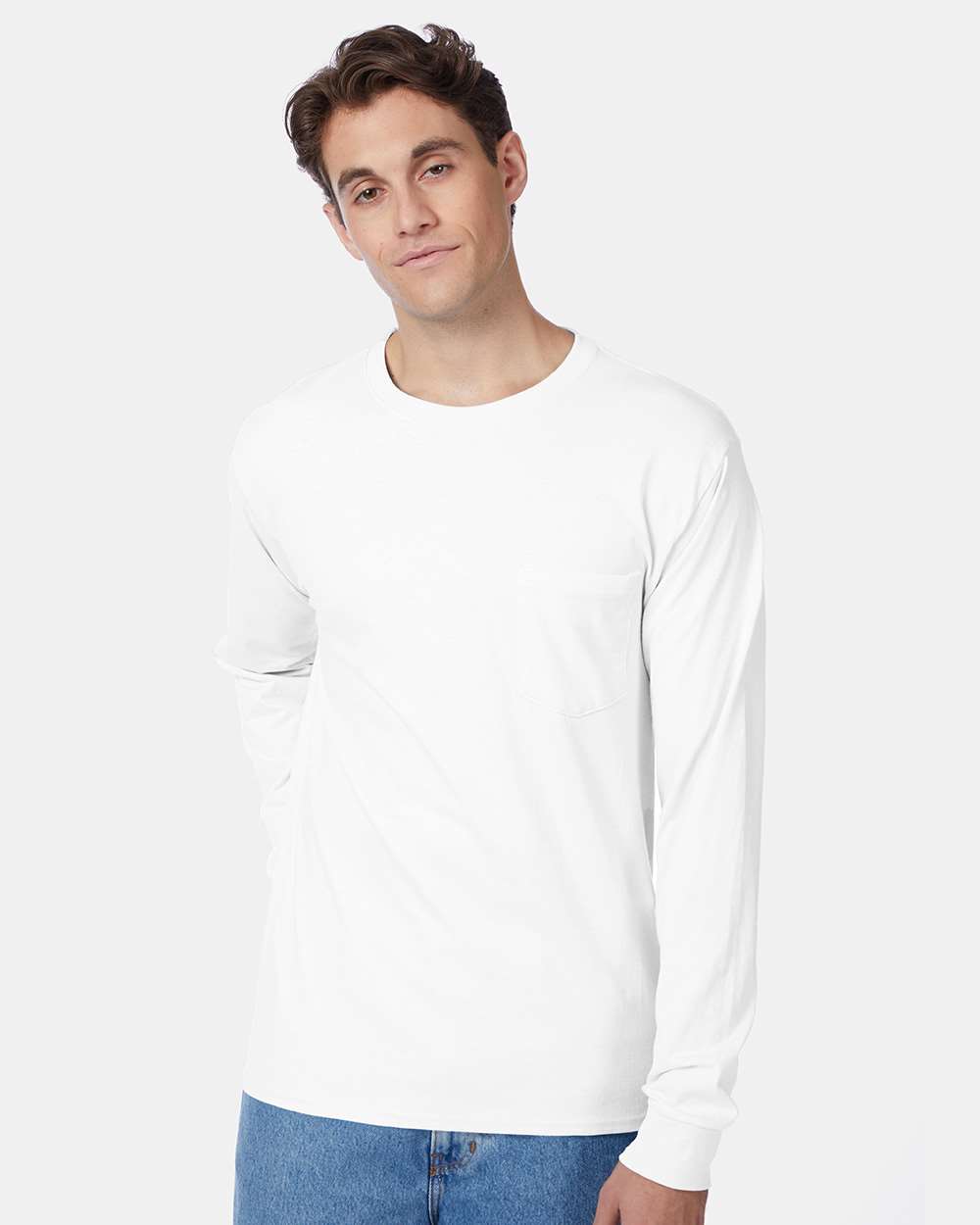 Hanes-5596-Authentic Long Sleeve Pocket T-Shirt - Image 39