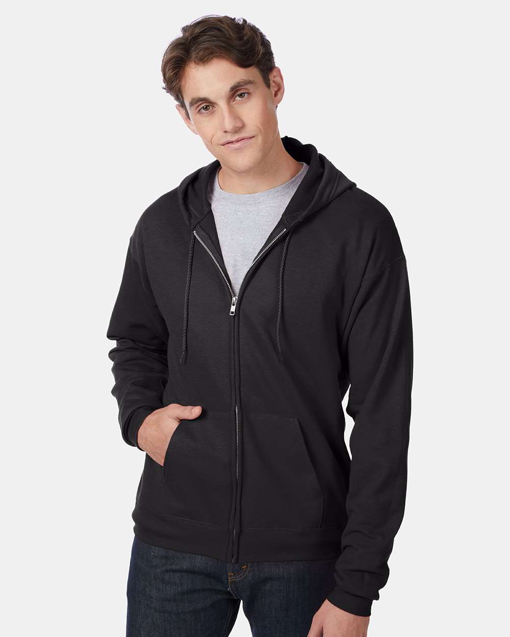 Hanes-P180-Ecosmart® Full-Zip Hooded Sweatshirt - Image 11