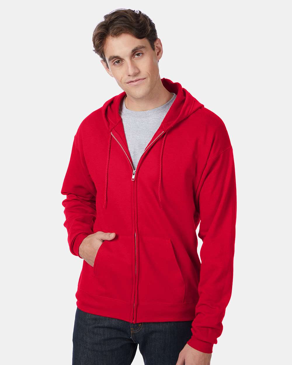 Hanes-P180-Ecosmart® Full-Zip Hooded Sweatshirt - Image 21