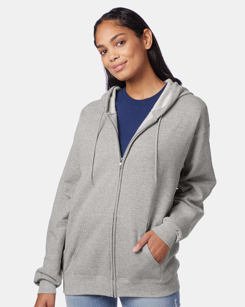 Hanes-P180-Ecosmart® Full-Zip Hooded Sweatshirt - Image 33