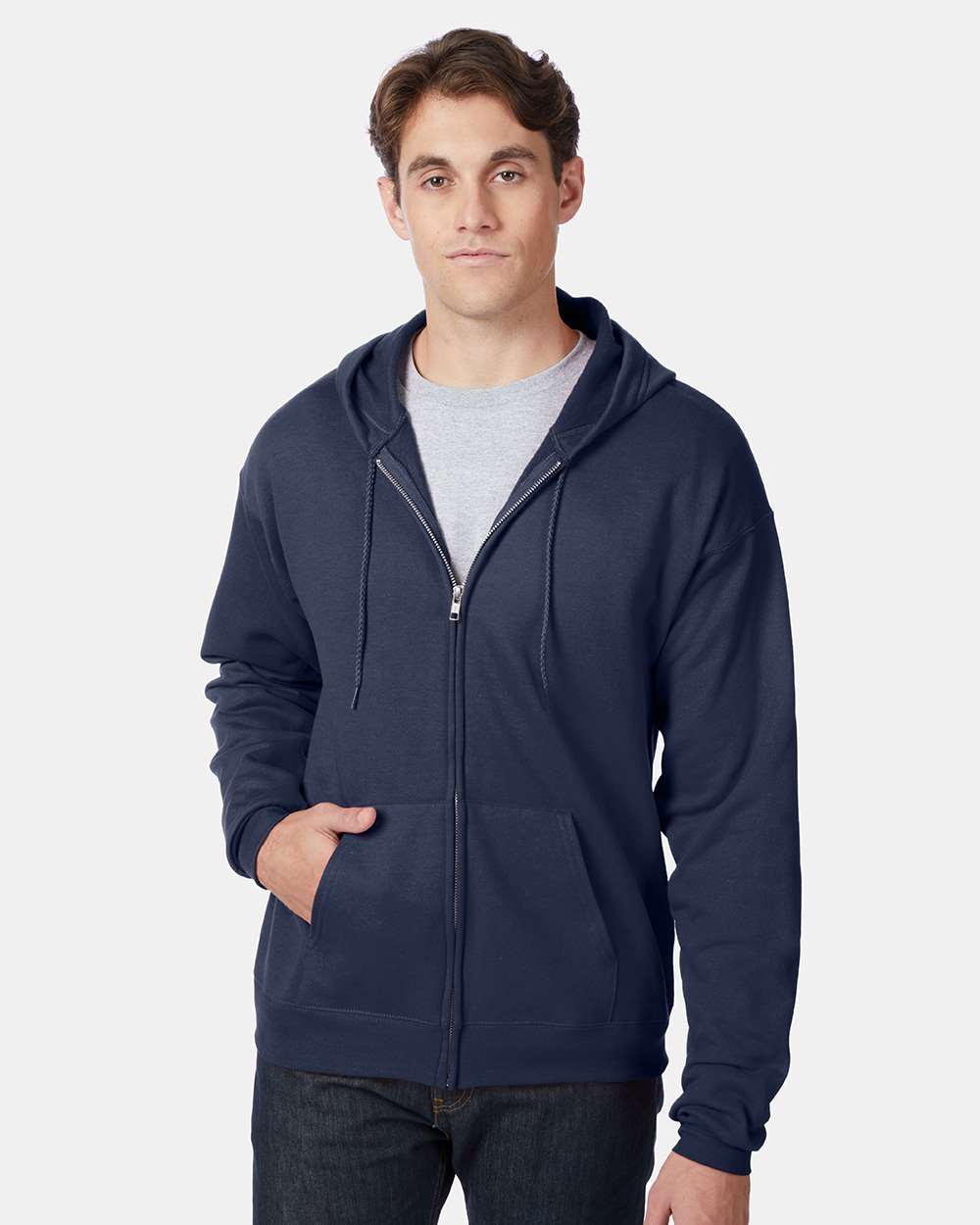 Hanes-P180-Ecosmart® Full-Zip Hooded Sweatshirt - Image 43