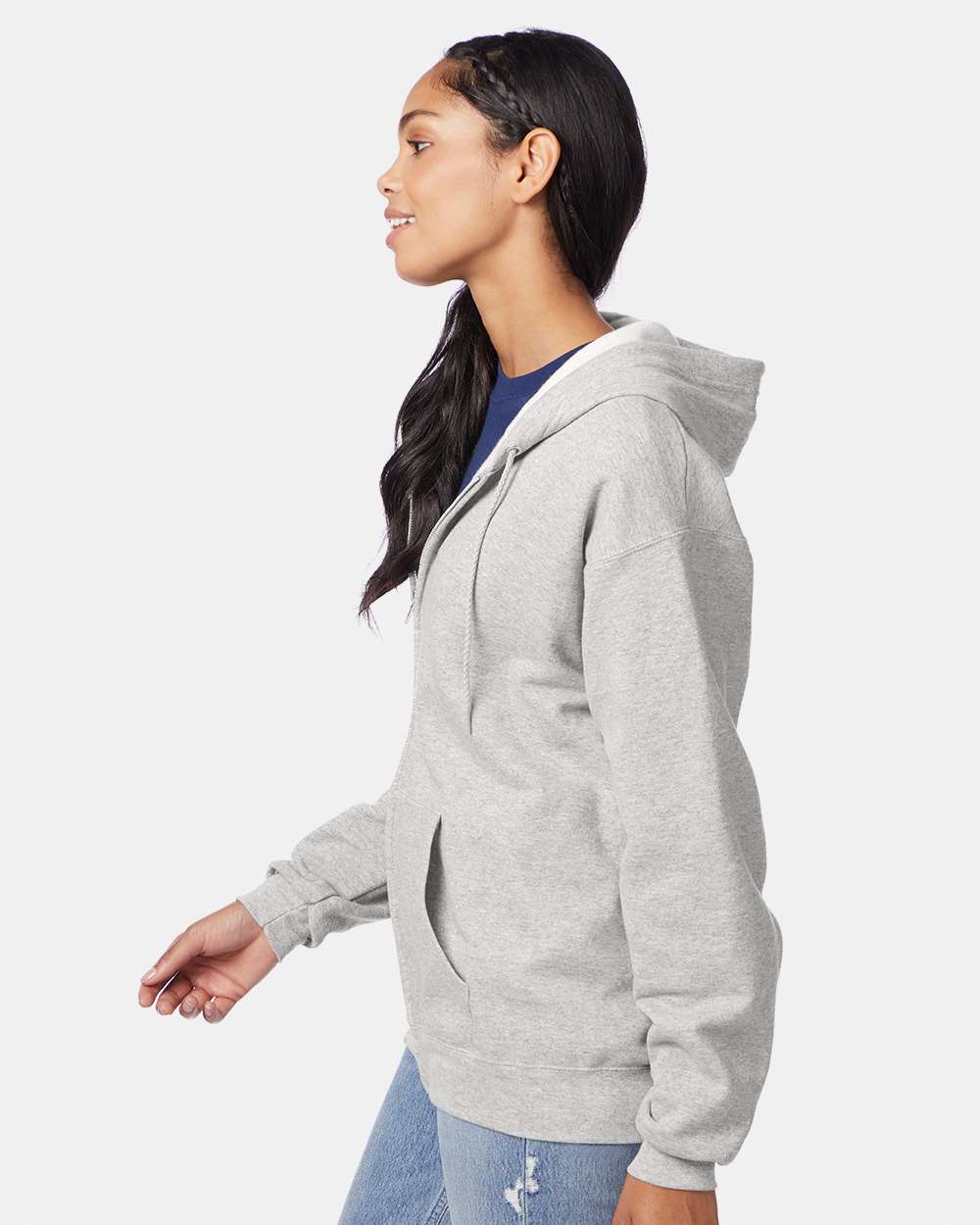 Hanes-P180-Ecosmart® Full-Zip Hooded Sweatshirt - Image 5