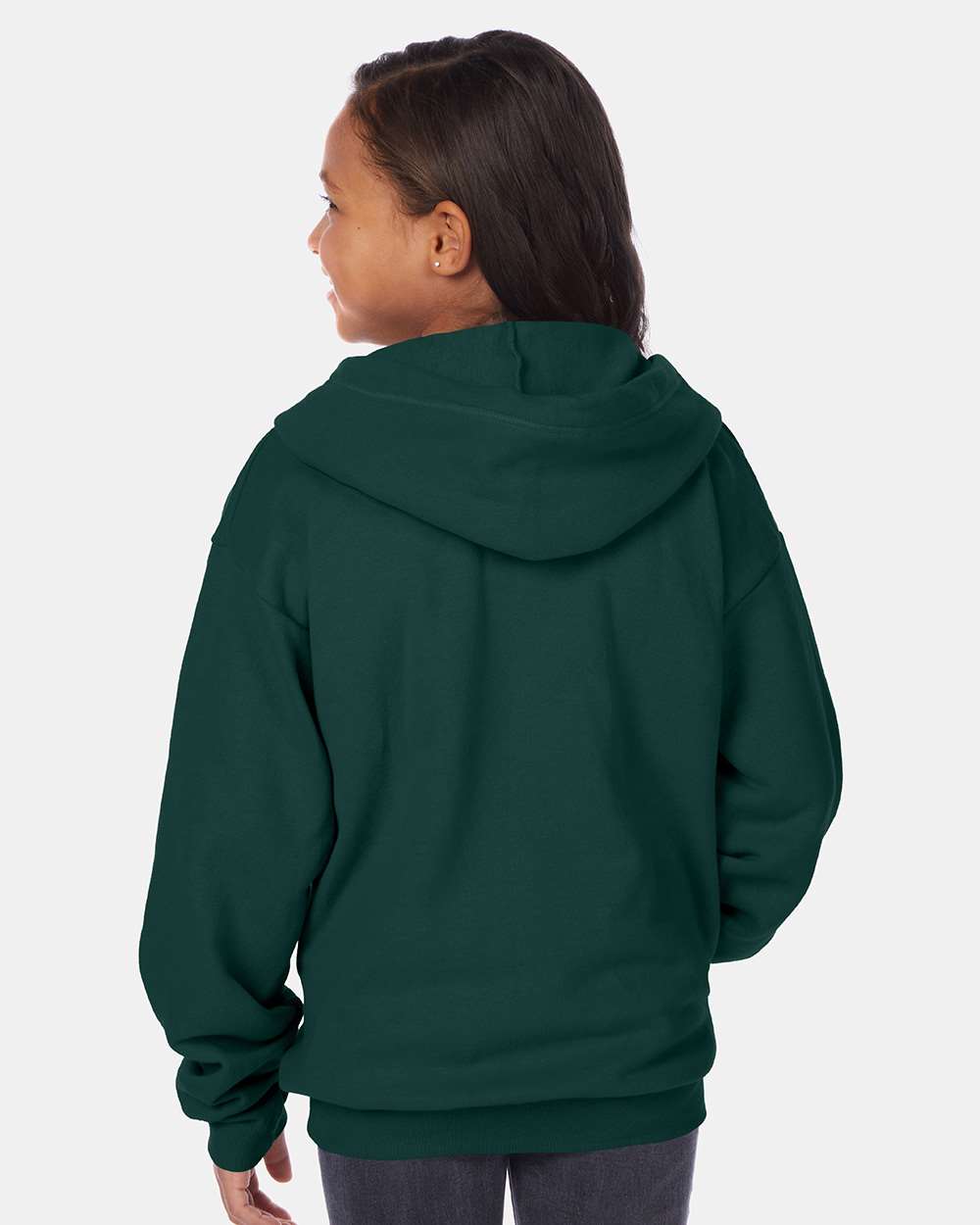 Hanes-P480-EcoSmart® Youth Full-Zip Hooded Sweatshirt - Image 11
