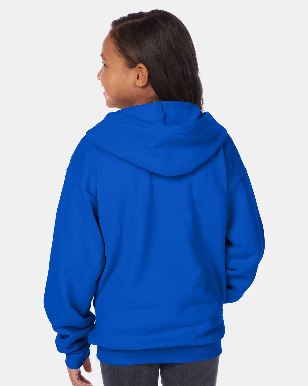 Hanes-P480-EcoSmart® Youth Full-Zip Hooded Sweatshirt - Image 15