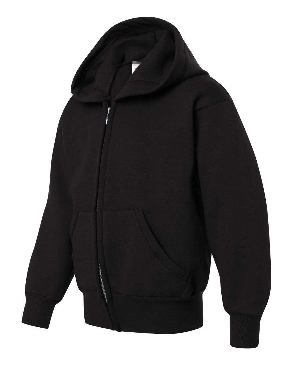 Hanes-P480-EcoSmart® Youth Full-Zip Hooded Sweatshirt - Image 3