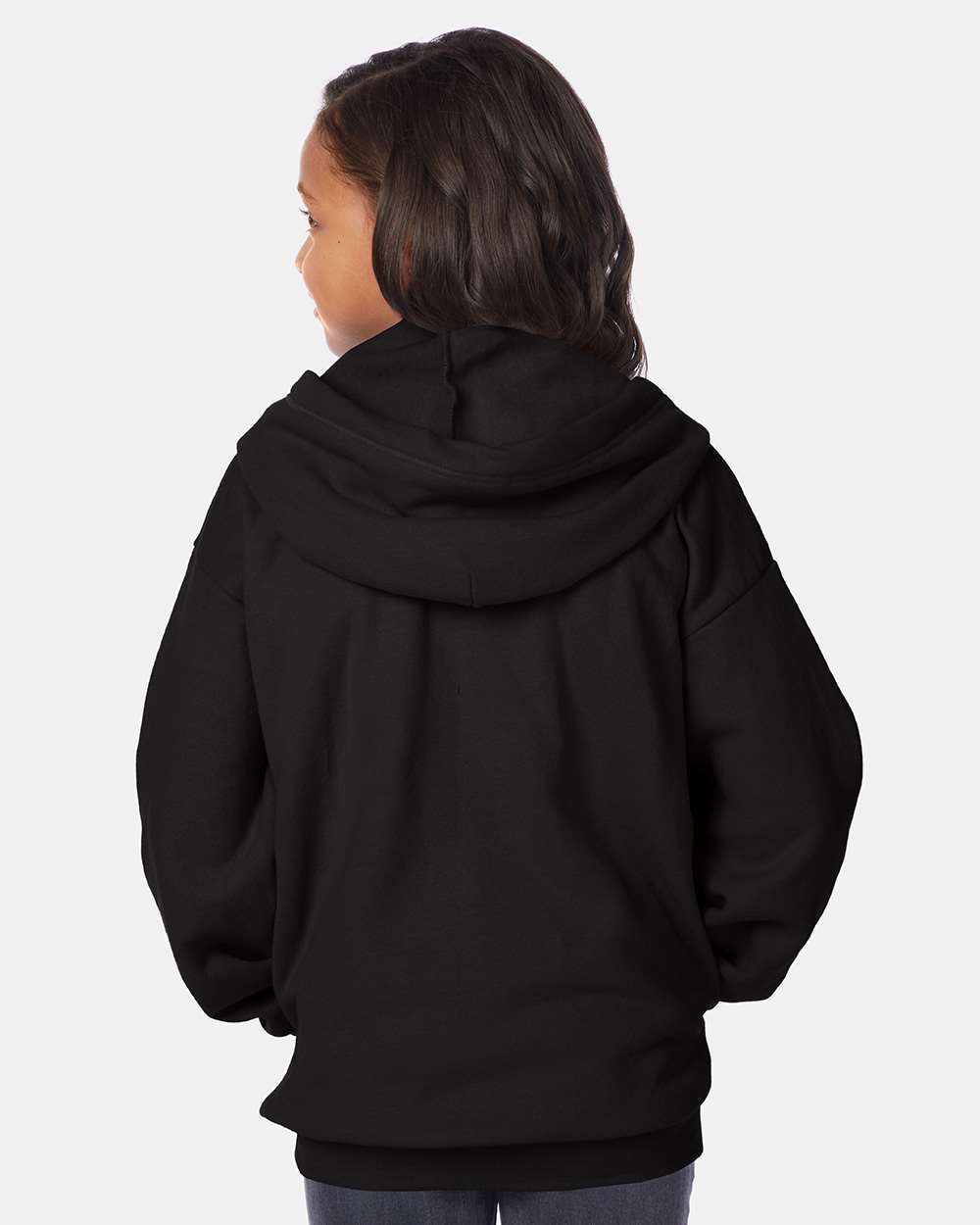 Hanes-P480-EcoSmart® Youth Full-Zip Hooded Sweatshirt - Image 6