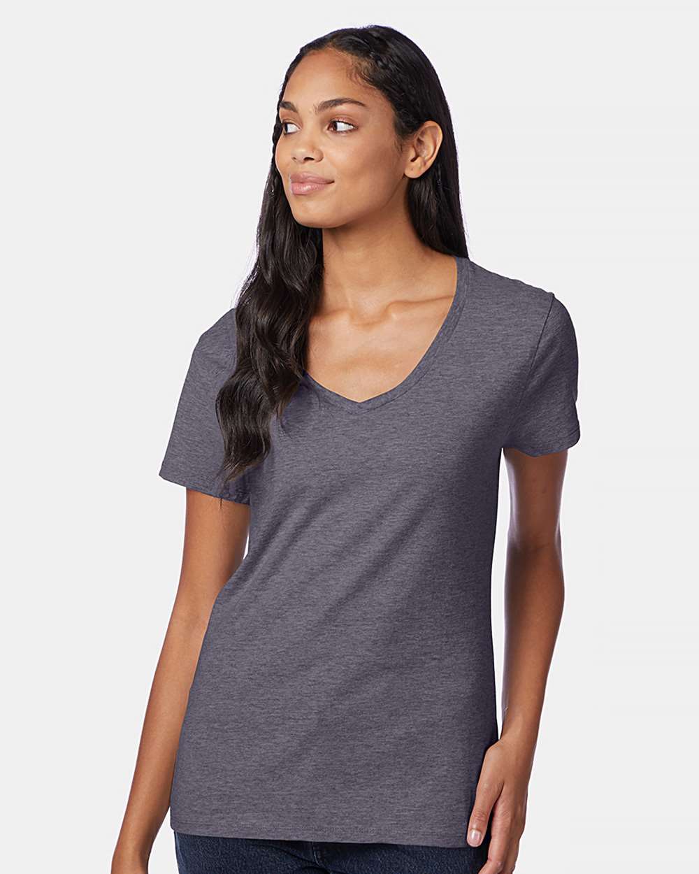 Hanes-S04V-Perfect-T Women’s V-Neck T-Shirt - Image 18