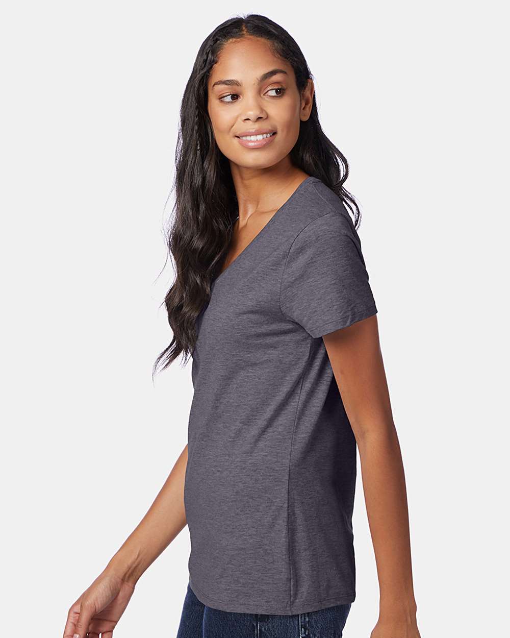 Hanes-S04V-Perfect-T Women’s V-Neck T-Shirt - Image 19