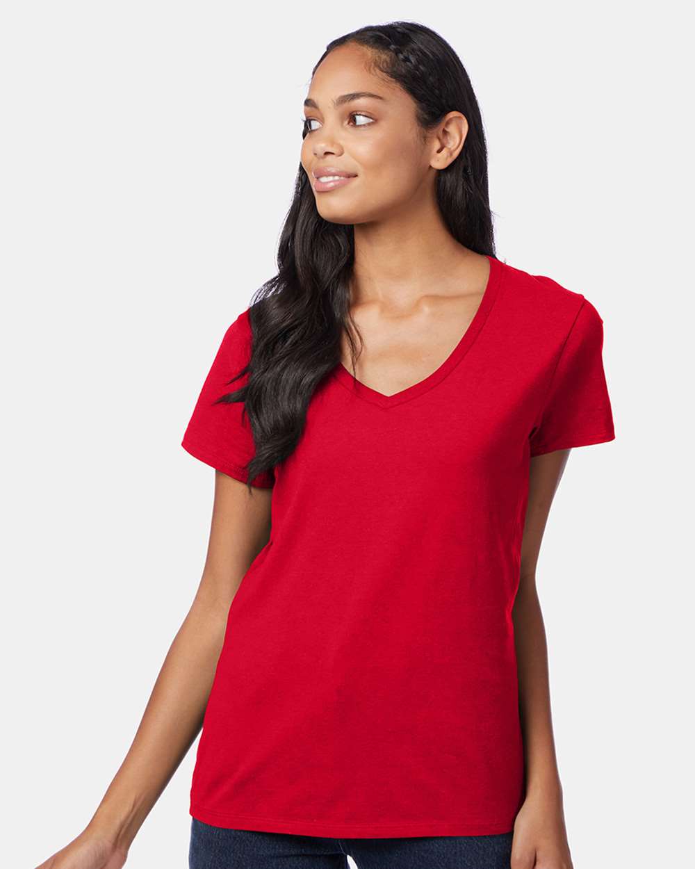 Hanes-S04V-Perfect-T Women’s V-Neck T-Shirt - Image 23