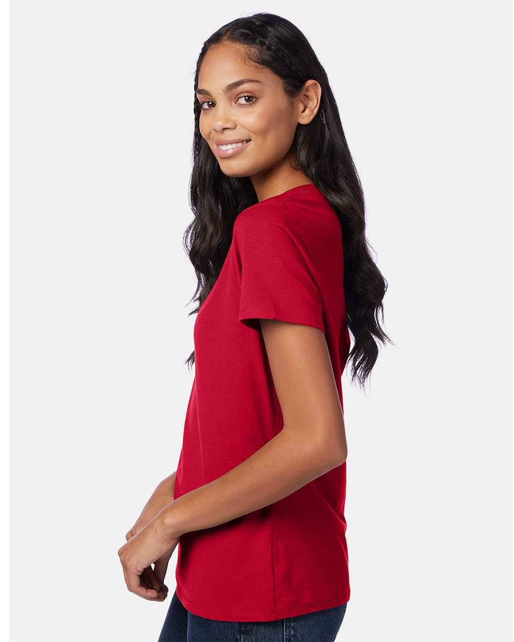 Hanes-S04V-Perfect-T Women’s V-Neck T-Shirt - Image 24