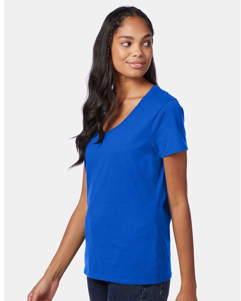 Hanes-S04V-Perfect-T Women’s V-Neck T-Shirt - Image 28