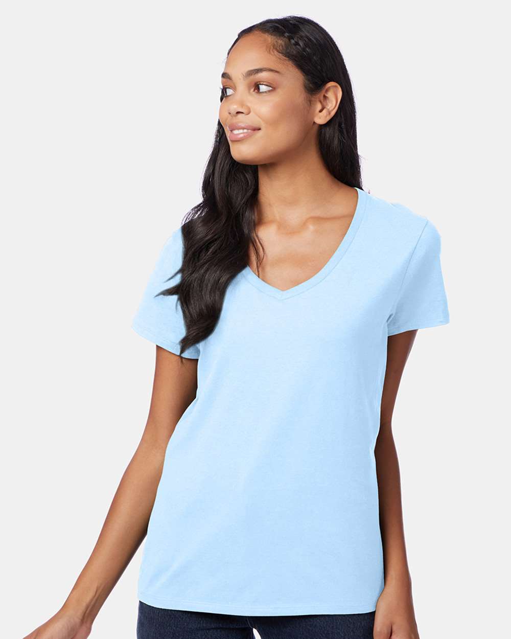 Hanes-S04V-Perfect-T Women’s V-Neck T-Shirt - Image 31