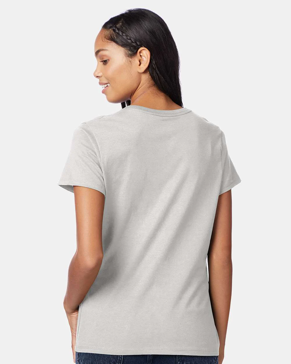 Hanes-S04V-Perfect-T Women’s V-Neck T-Shirt - Image 4