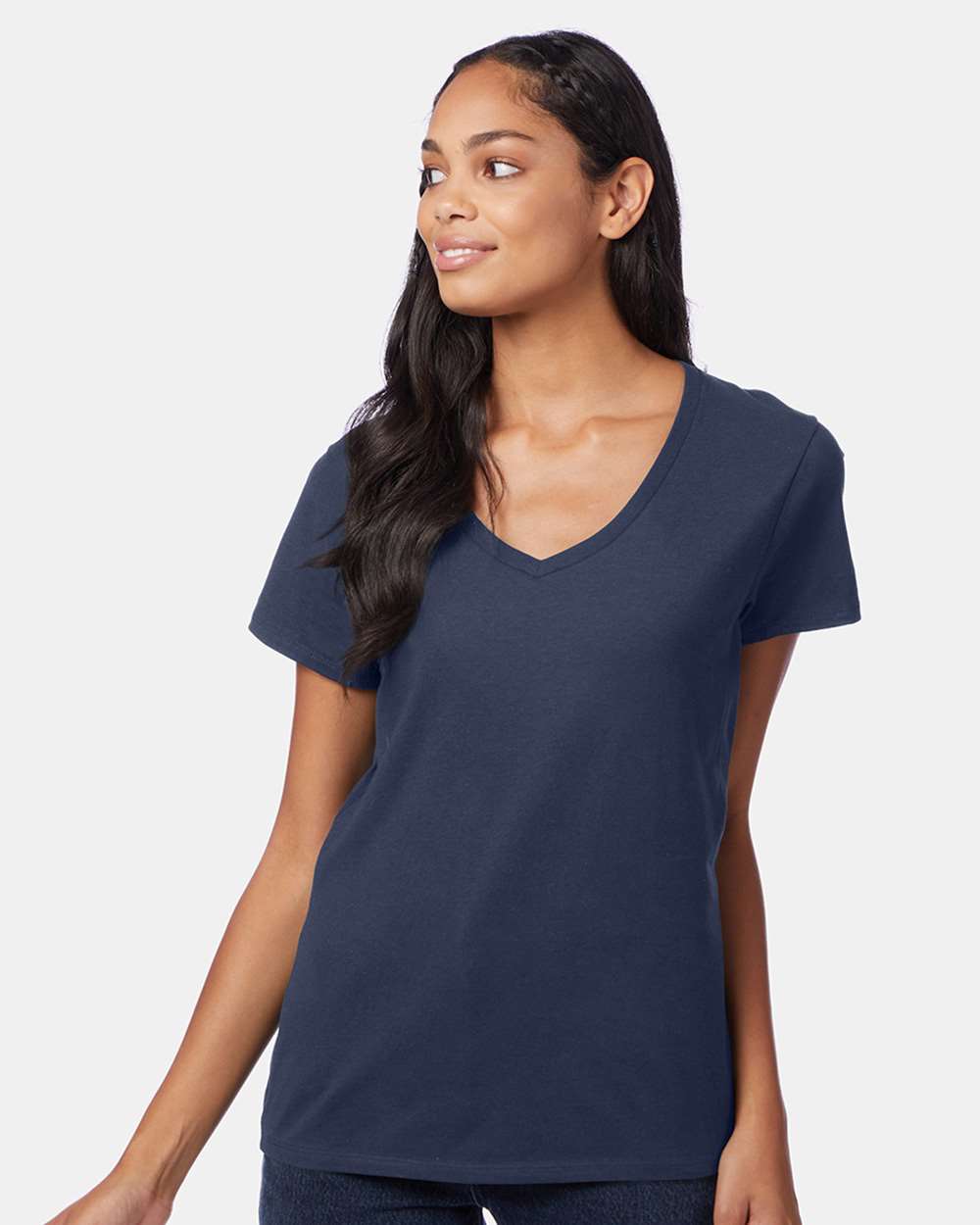 Hanes-S04V-Perfect-T Women’s V-Neck T-Shirt - Image 47