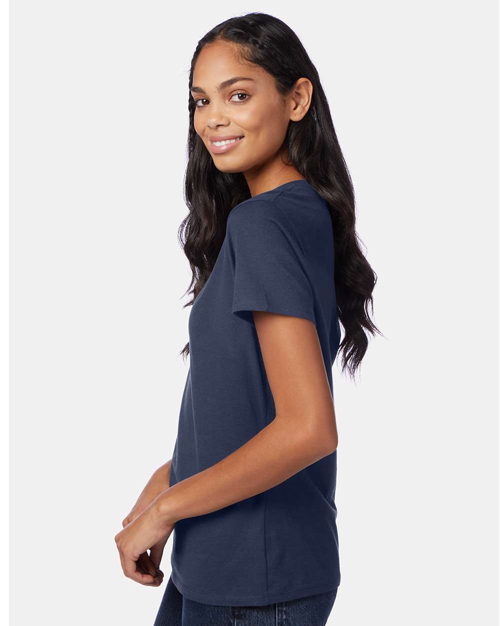 Hanes-S04V-Perfect-T Women’s V-Neck T-Shirt - Image 48