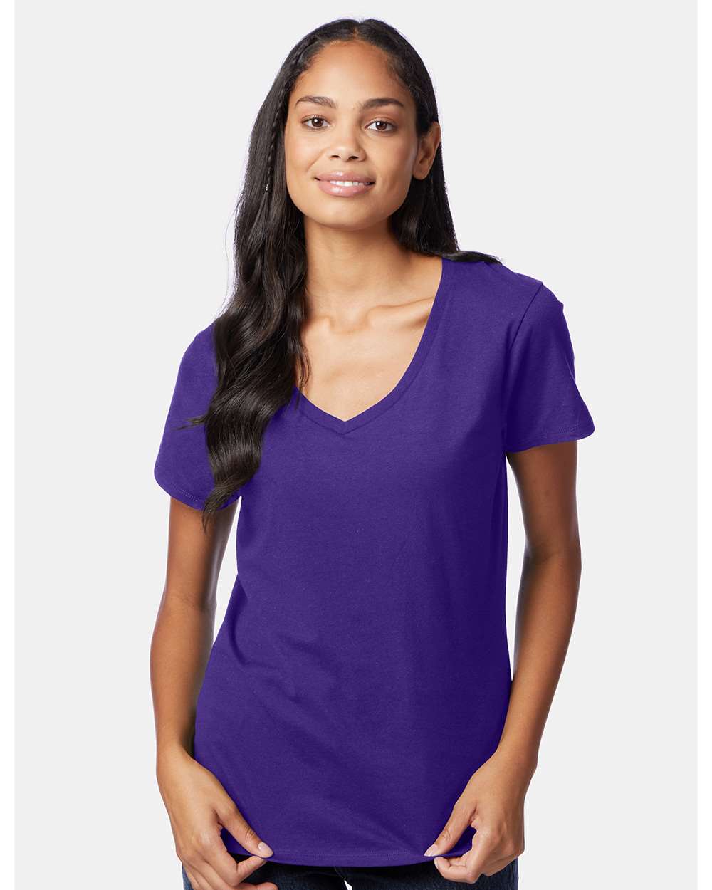 Hanes-S04V-Perfect-T Women’s V-Neck T-Shirt - Image 51