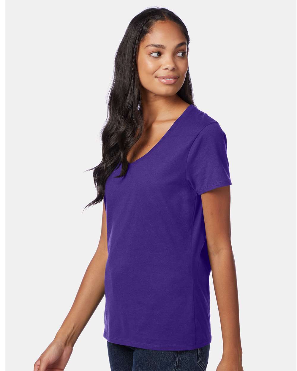 Hanes-S04V-Perfect-T Women’s V-Neck T-Shirt - Image 52