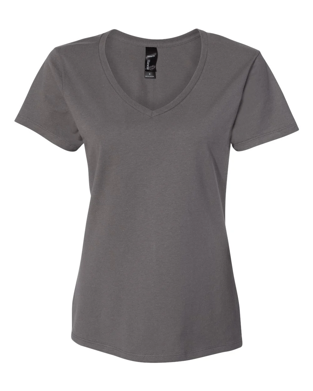 Hanes-S04V-Perfect-T Women’s V-Neck T-Shirt - Image 54