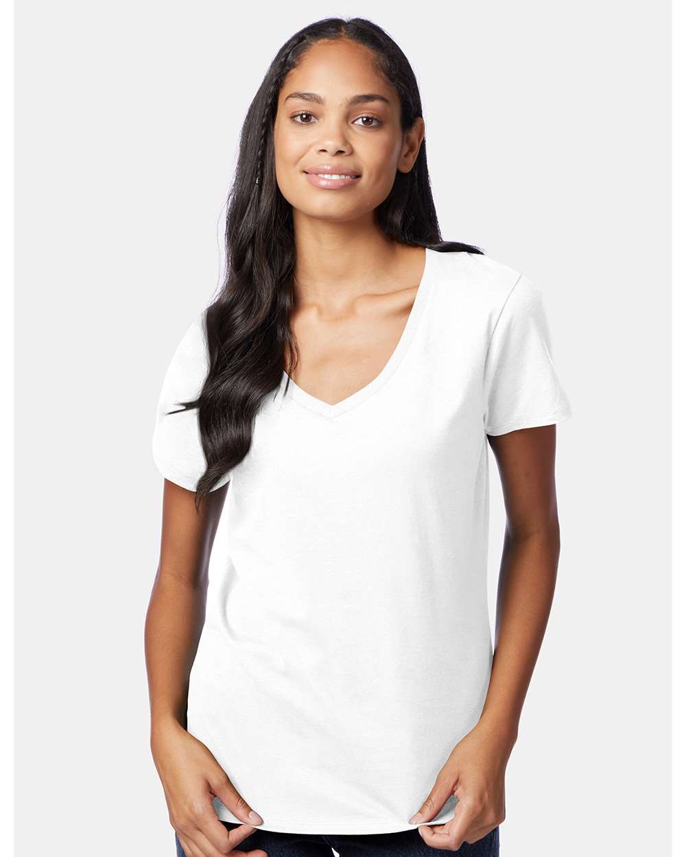Hanes-S04V-Perfect-T Women’s V-Neck T-Shirt - Image 65