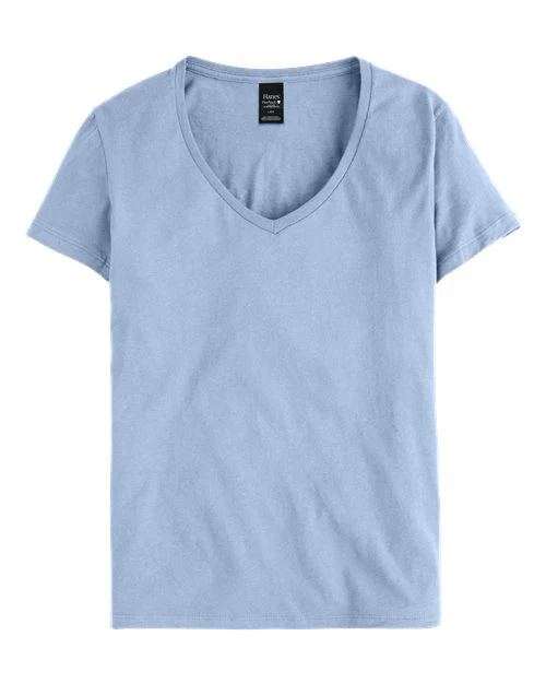 Hanes-S04V-Perfect-T Women’s V-Neck T-Shirt - Image 71